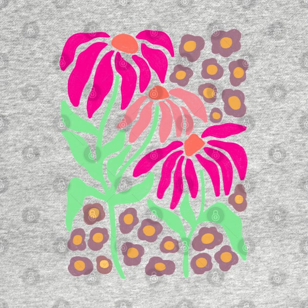 Retro Matisse Flower Design by cjustdesigns